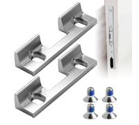 2 Piezas Aleación Aluminio Ajustable Pletina Cerradura Puerta Separación Orificios Tornillos de 32 mm Recambio Lengueta Cerradero Cerradura Tipo 115 Fijación Tornillos Placa Cierre Estándar Componente