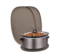 2 Piezas Alfombrilla Slow Cooker,Alfombrilla Ovalada Salvamanteles de Silicona Resistente al Calor para Crockpot 6-8 Cuartos,Protector para Encimera de Cocina,Accesorios para Ollas de Cocción(Curry)