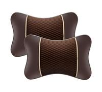 2 Piezas Almohada Reposacabezas Coche para Audi A1 Coupe 2door 2010-2015 - Cojín Cervical de Cuero PU Soporte Ergonomico para Cuello para Asiento,Brown