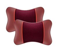 2 Piezas Almohada Reposacabezas Coche para Audi A5 4 Door B8 2007-2016 - Cojín Cervical de Cuero PU Soporte Ergonomico para Cuello para Asiento,Claret