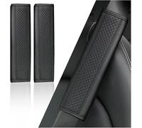 2 Piezas Almohadilla Cinturón de Seguridad para Nissan X-Trail 2014-2021 | Acabado en cuero PU Textura acolchada Dorso de suave terciopelo Alivia la presión Cierre de gancho y bucle