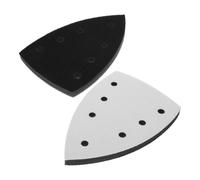 2 Piezas Almohadilla de Lijado Triangular de 7 Orificios | Compatible Puertas de Madera y Gabinetes, Adhesivo Sensible a Presión, Espuma Micropuntuada, Fácil Reemplazo