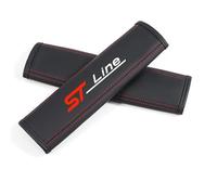 2 Piezas Almohadilla de Protectores Cinturon de Seguridad de Coche para Ford Focus EcoSport Kuga Mondeo Fiesta Puma ST-Line , Cómodas Cinturón de Seguridad Hombreras Coche Interior Accesorios ,Black