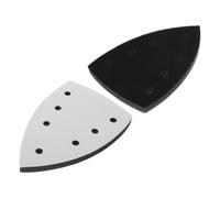 2 Piezas Almohadillas de Lijado de Espuma Triangular 7 Agujeros | Amortiguación de Impactos, Adhesivo Sensible la Presión, Superficie Microdotted, Compatible con Madera y Muebles