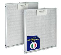 2 Piezas Aluminio Filtro Rejilla de Grasa para Campana Extractora 305 x 267 x 10 mm con Código Original GRI0144264A para Elica - MADE IN ITALY - Garantía de 10 Años - MONTERAL
