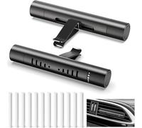 2 Piezas Ambientador de Coche para FIAT 500e 332 I 2020-2024, Difusor de aire para Rejilla con 12 Núcleos de Algodón Sin Olor, Difusor Automático de Aroma