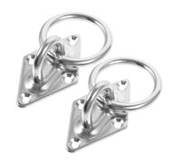 2 Piezas Anillo de Amarre para Remolque de Acero Inoxidable Gancho | Diseño en Forma de Rombo Anilla, Fijación Rápida y Compacta, para Cables, Barcos y Carga Exterior