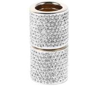 2 Piezas Anillo Decorativo Gemas de Imitación | Adorno Blanco Cobre y Arcilla Polimérica, Instalación sin Herramientas, Fácil de Retirar