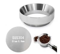 2 piezas anillo dosificador 51 mm, accesorio Barista magnético para portafiltro con Puck Screen, embudo dosificador espresso aleación aluminio