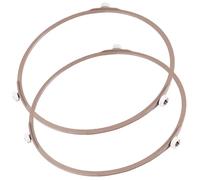 2 Piezas Anillo Giratorio para Plato de Microondas, Soporte de Plástico | Repuesto Diámetro Exterior 18,9cm y Rueda de 1,4cm, Montaje sin Herramientas, Resistente