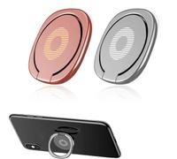 2 Piezas Anillo Soporte para Movil 3 mm Ultrafino, Anillo para Teléfono Móvil, El Soporte del teléfono móvil Giratorio de 360 Grados es Adecuado para Smartphone Tablet (A)