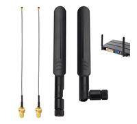 2 Piezas Antena Doble Banda 8dBi para Adaptador M.2 NGFF, Kit Antena WiFi RP-SMA Macho, Cable IPX U.FL MHF4 a RP-SMA Hembra, 32cm de Extensión para Intel AX200 8265 7265 Tarjeta de Red Inalámbrica