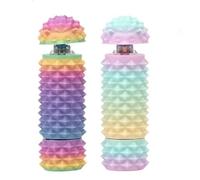 2 piezas antiestrés infantil Fidget Toys Tdah, juguete Sensorial de Fidget Picots para objetos antiestrés, TDAH para niños, herramientas, bastones de masaje, TDAH adulto, arco iris