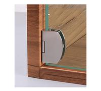 [2 piezas] Armario puerta de cristal bisagra baño abrazadera sin marco puerta de vidrio gabinete vitrina armario abrazadera 90 grados bisagra