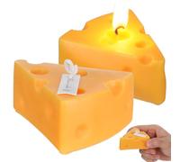 2 Piezas Aromática de Queso, Decorativa, Creativa y Bonita | Cera de Parafina, Forma de Fruta y Queso, para Mesas, Escritorios, Rituales y Masaje