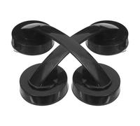 2 Piezas Asa de Ducha Ventosa, Plástico Negro Seguro | Soporte Estable para Espejos de Baño y Puertas, Adecuado para Cocinas y Baños de Hotel