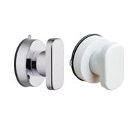 2 piezas Asa de Ventosa para Baño 7x6x6 CM, Acero inoxidable | Montaje sin Taladro, Protección de Pared, Estabilidad Extra, para Mampara Acrílica y Ducha