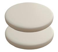 2 Piezas Asiento Redondo Taburete Cojín Taburete de Bar Cubierta Impermeable de Cuero PU Funda Parte Inferior Antideslizante para Comedor Jardín Balcón C-9,30cm
