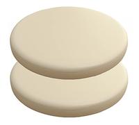2 Piezas Asiento Redondo Taburete Cojín Taburete de Bar Cubierta Impermeable de Cuero PU Funda Parte Inferior Antideslizante para Comedor Jardín Balcón C-7,35cm