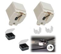 2 piezas ATN3600L Stylus de repuesto, punta de diamante y aguja giratoria de fibra de carbono para Audio-Technica PLJ-210/AT3600L, reemplazo de agujas cónicas para tocadiscos