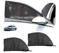 2 piezas Auto Fensterabdeckung Autosonnenblende Universal Elasticidad Sonnenblende Auto NetzSonnenschutz Auto Seitenscheibe Gilt für Limousinen,SUV und SUV (Schwarz)