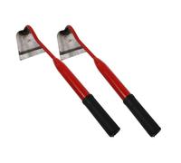 2 Piezas Azada de Mano para Jardinería, Acero al Carbono, Roja | Moldeado Integral, Corte Tratado Hoja, Uso Manual Ahorrador, para Suelo y Plantones en Bancales