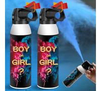 (2 piezas azul/set) Cañones de Humo de Revelación de Género, Confeti Cañon con Bengalas de Humo de Colores 100% Biodegradable para Humo Revelacion de Genero para Niño o Niña, bodas y cumpleaños