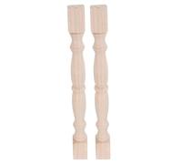 2 Piezas Balaustres de Madera Maciza Decorativos de 40cm | Escaleras Interiores y Terrazas, Superficie Lisa, Color Caqui, Apoyo Estable y Diseño Flexible