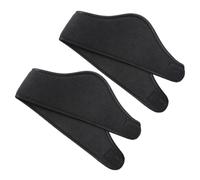 2 Piezas Banda Cabello Cálida Unisex de Poliéster Negra | Protección contra Viento y Frío, Diseño Elástico y Ligero, para Trineo y Camping, Estilo Unisex
