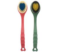 2 Piezas Baño Ducha Cuerpo Cepillo Mango Largo Espalda Exfoliante Scruber Suministros de Ducha para Mujeres Y Mujeres (Color 2)