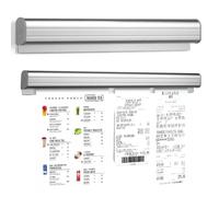 2 Piezas Barra Porta Comandas 35cm Para Restaurantes Barra Sujeción Hosteleria Notas, Pedido Aluminio Para Fichas Pedido Carpetas Montado la Pared, Soporte para Colgar para Pedidos (30CM-01)