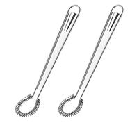2 Piezas Batidor de Acero Inoxidable para Cocina, Batidor Manual de Huevos, Mini Bobina de Resorte, Batidor de Huevos, Batidora Cremosa, Batidora para Hornear, Cocinar, Leche, té con Leche