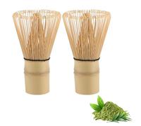 2 Piezas Batidor De Bambú Natural Chasen Tradicional, Escoba De Bambú Japonesa Para Mezclar Matcha 100 Dientes, Mezcla Manual, Reutilizable, Para La Ceremonia Del Té, Bebida