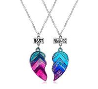 2 Piezas BFF Collar Mejores Amigas, Cadena Con Colgante Best Friends, Amistad Para Siempre Para Mujeres Y Niñas