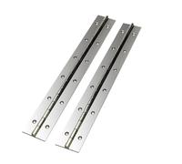 2 Piezas Bisagra de Metal Continua para Piano, 300x50x1mm Bisagra Larga de Acero Inoxidable 270 Grados Abierta Resistente para Muebles, Gabinetes, Puertas, Ventanas Grandes, Barcos, Cromada