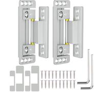 2 Piezas Bisagra Oculta para Puerta, Bisagra Oculta Ajustable en 2 vías con ángulo de Apertura de 110 Grados, Aleación de Zinc Bisagras Resistentes para Puerta Secreta Puertas Plegables (Plata)