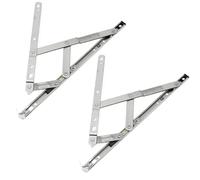 2 Piezas Bisagra para Ventana con Doble Acristalamiento, Kit de Bisagras Universales, Bisagras de Fricción para Ventana de Acero Inoxidable, 12 Pulgadas de Acero Inoxidable Sin Manos