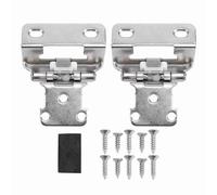 2 piezas bisagras de armario de cierre automático de 1/2 pulgada de acero de seguridad mejorada semi envolvente superpuesta bisagra de puerta de armario para cocina baño autocaravana barco caravana