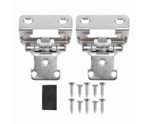 2 piezas bisagras de armario de cierre automático de 1/2 pulgada de acero de seguridad mejorada semi envolvente superpuesta bisagra de puerta de armario para cocina baño autocaravana barco caravana