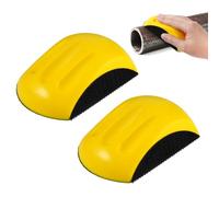 2 Piezas Bloque de Lijado Manual, 125 mm Lijadora Manual en Forma de Ratón, Bloque de Lija de Bucle y Gancho para 5 Pulgadas Disco de Pulido, para Carpintería Hogar Artesanía Cuerpo de Automóvil