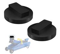 2 Piezas Bloque de Soporte de Goma, Almohadilla de Goma Jack Pad, Goma Gato Hidráulico, Bloque de Goma Elevador para Gatos de Carretilla y Protección de Vehículos(Negro)