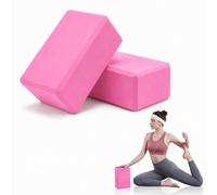 2 Piezas Bloque Yoga 23 x 15 x 7,5 cm ladrillo Yoga Espuma de Eva Antideslizante de Alta Densidad para Pilates Entrenamiento Fitne (Rosa, Bloque Yoga)