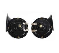 2 Piezas Bocina Coche Potente 300DB, Bocinas Camion Impermeable, Un Par Claxon Eléctricos 12V, Claxon Coche Adecuados para Automóviles/Motocicletas/Vehículos Eléctricos/Cuerno de Caracol (Negro)