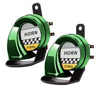 2 Piezas Bocina Coche Potente de 12V 300DB, Bocinas Camion Bocina Coche Potente Tren, Claxon Coche Eléctricos Claxon Moto Universal, Motocicletas Vehículos Cuerno de Caracol Eléctrico (Verde)