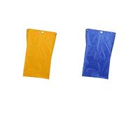 2 Piezas Bolsa de Basura Impermeable Grande para Carrito de Limpieza, para Hotel, Oficina, Hogar, Color Azul y Amarillo, 40x28x69cm
