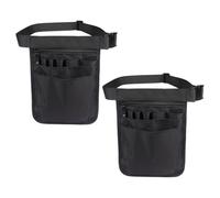 2 Piezas Bolsa de Herramientas de Bolsillo Compacta de Nailon | Organizador de Cintura Varios Compartimentos y Bolsillos, para Enfermería y Tareas al Aire Libre