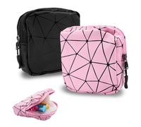 2 Piezas Bolsa de Período Con Cremallera, Neceser Compresas Sanitarias Portátil para Tampones y Servilletas - Para Mujeres, Chicas Adolescentes y Señoras