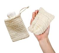 2 piezas Bolsa Jabon,Bolsita de Jabón de Sisal,bolsas de jabón con cuerda,Saco Jabon para Jabon e Champu Solido, para espumar y secar jabones
