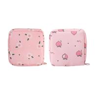 2 Piezas Bolsa para Guardar Compresas, Bolsa Menstrual, Bolsa de Almacenamiento Reutilizables con Cremallera, para Mujeres Adolescentes Niñas, Rosa