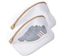 2 Piezas Bolsa para Lavar Zapatillas en Lavadora, Bolsa Lavadora Zapatillas Reutilizable, Saco Lavadora Zapatos con Cremallera para Proteger los Zapatos